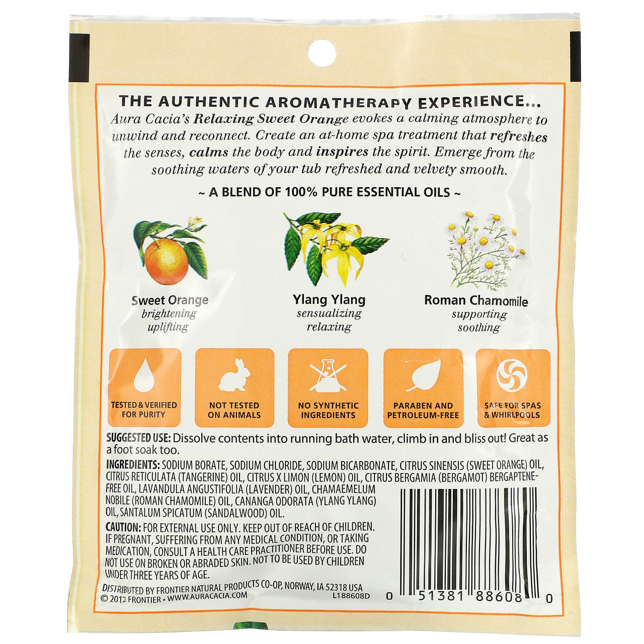 Aura Cacia Mineral Bath Relaxing Sweet Orange (6x2.5 Oz)
