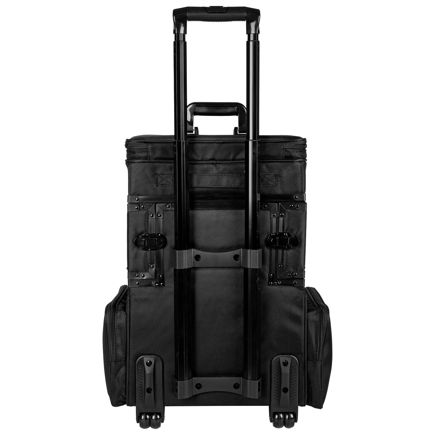 SHANY Large Travel Makeup Trolley Storage Case - BLACK