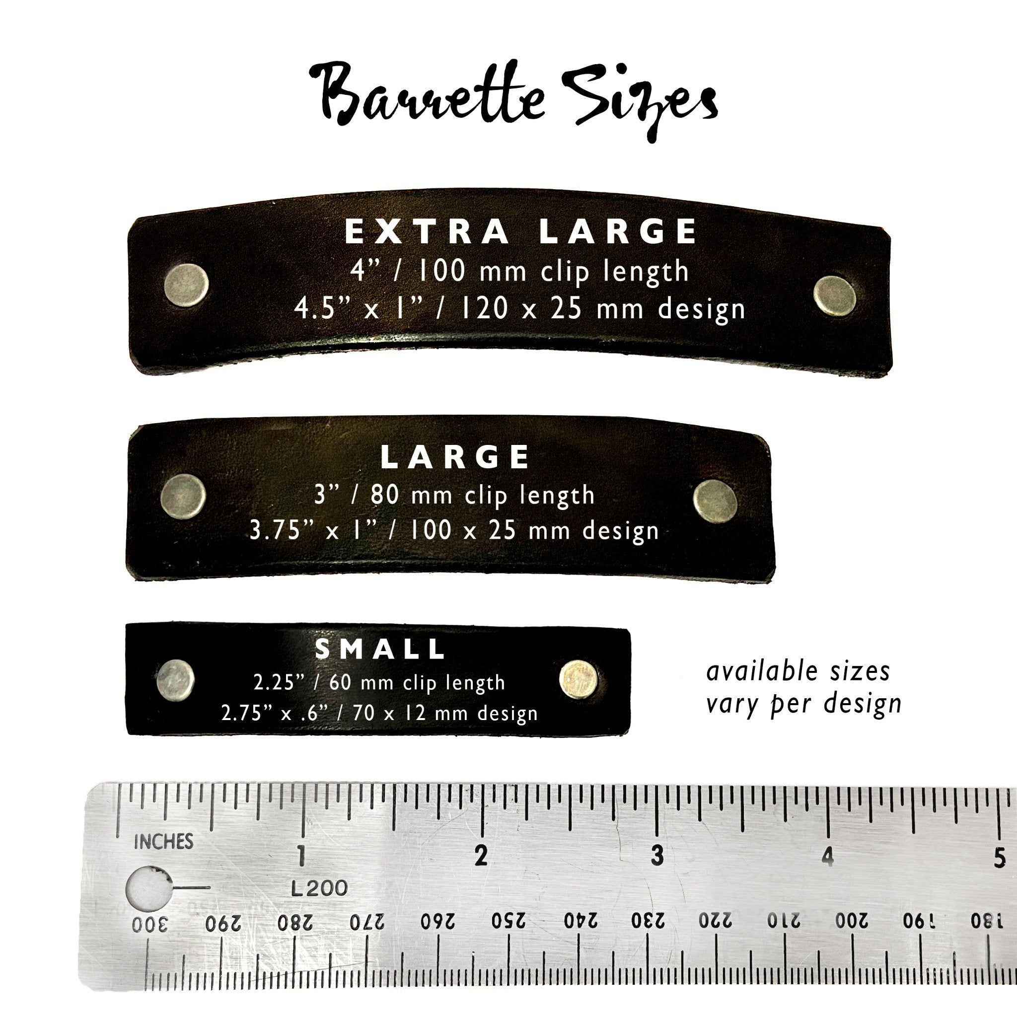 Green & Silver Embossed Leaves Barrette and Earring Gift Set